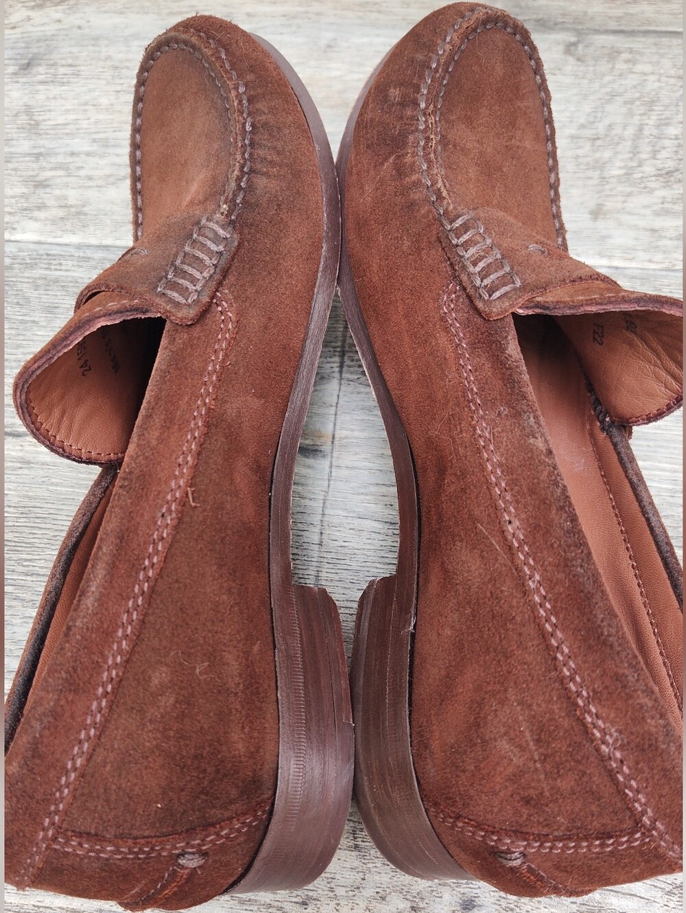 Johnston & Murphy Brown Suede Baldwin Penny Loafers,Sz 10M - Picture 5 of 8